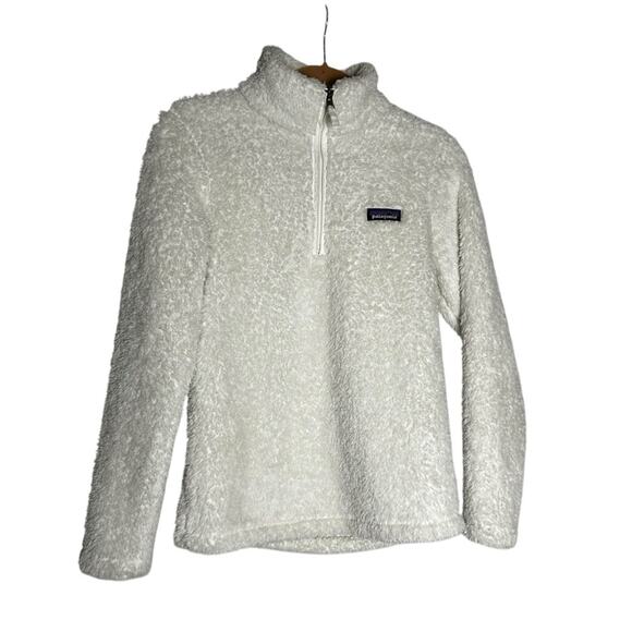Patagonia White Los Gatos 1/4 Zip Long Sleeve Sweater Shirt Size XS - Picture 1 of 5